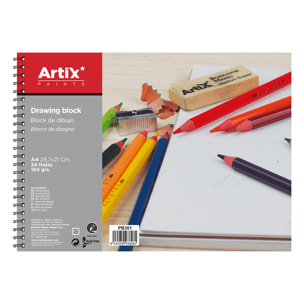 PACK 6 uds BLOC DE DIBUJO 24 HOJAS A4