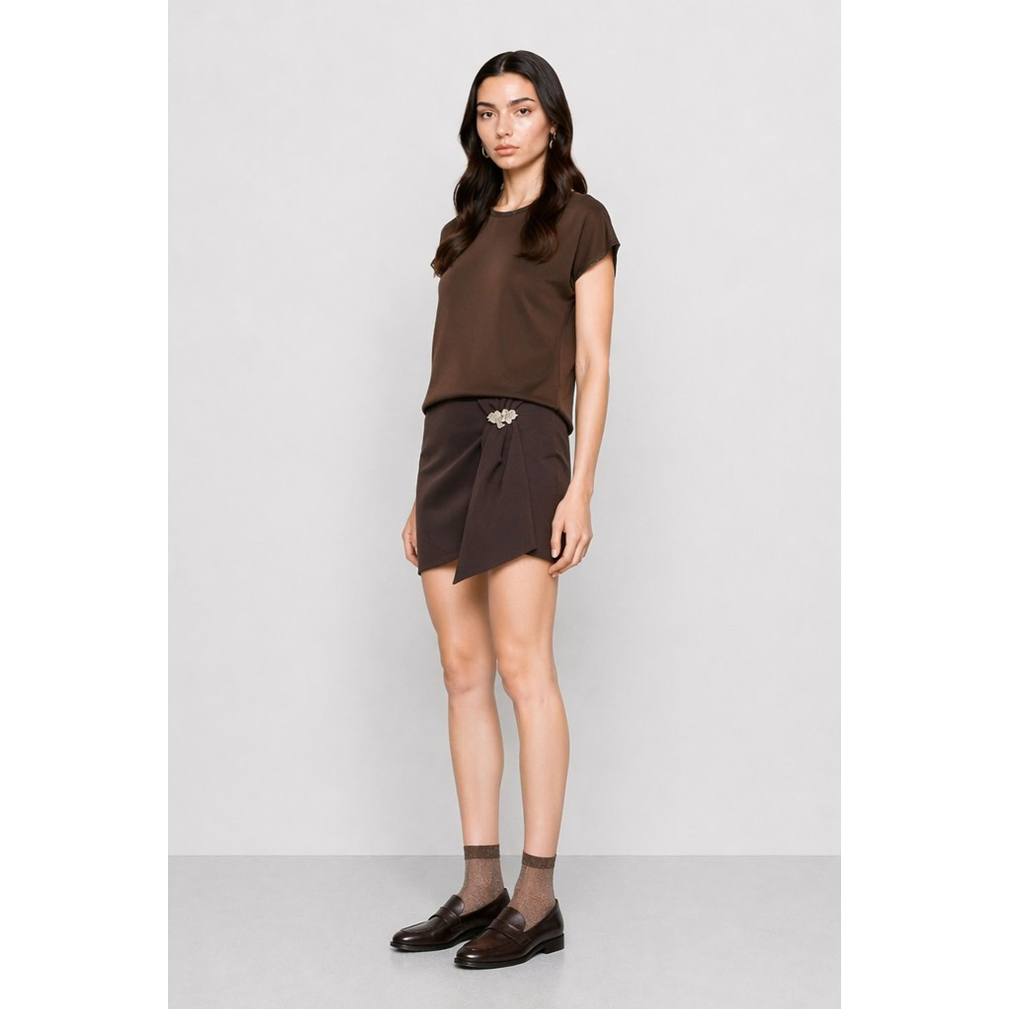 Kocca - T-shirt da donna in viscosa con girocollo e maniche corte Donna