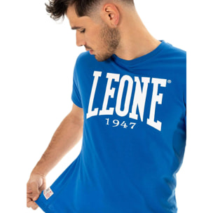 T-shirt in cotone elasticizzato a manica corta con logo grande Leone Basic
