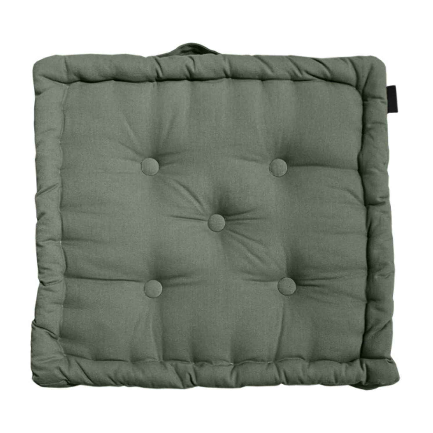Coussin de sol 50 x 50 cm capitonné et matelassé en coton - KALA