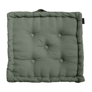 Coussin de sol 50 x 50 cm capitonné et matelassé en coton - KALA