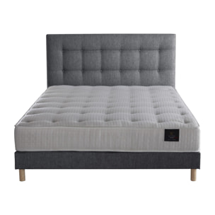 Ensemble matelas ressorts mémoire de forme, PULSAR + tête de lit + sommier 11 cm