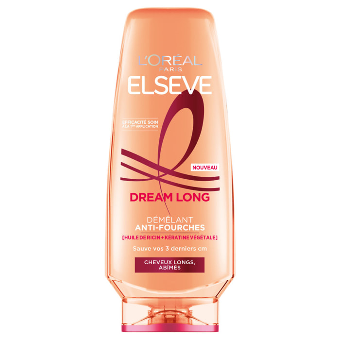 Lot de 12 - L’Oréal Paris Elseve Dream Long Après-Shampooing Démêlant Anti-Fourches 200ml