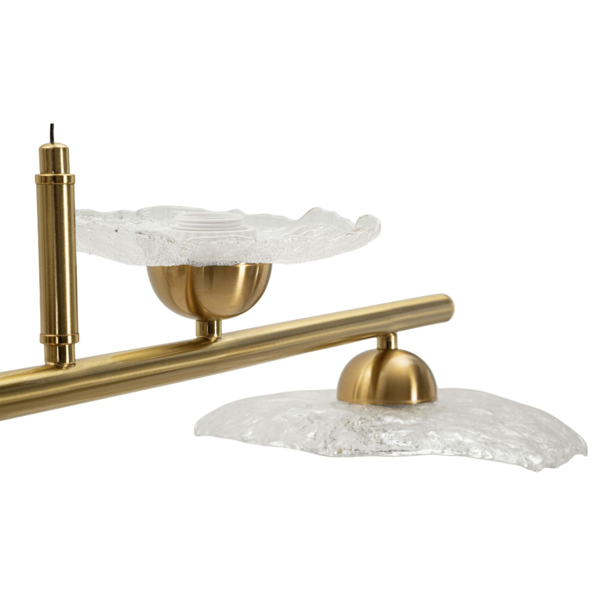 LAMPADARIO EMILY 5 LUCI VETRO TRASPARENTE CM 100X24X18