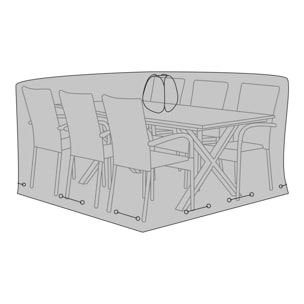 Telo Protettivo Luxury per Tavolo con 6 Sedie — Nero 155×235×95 cm