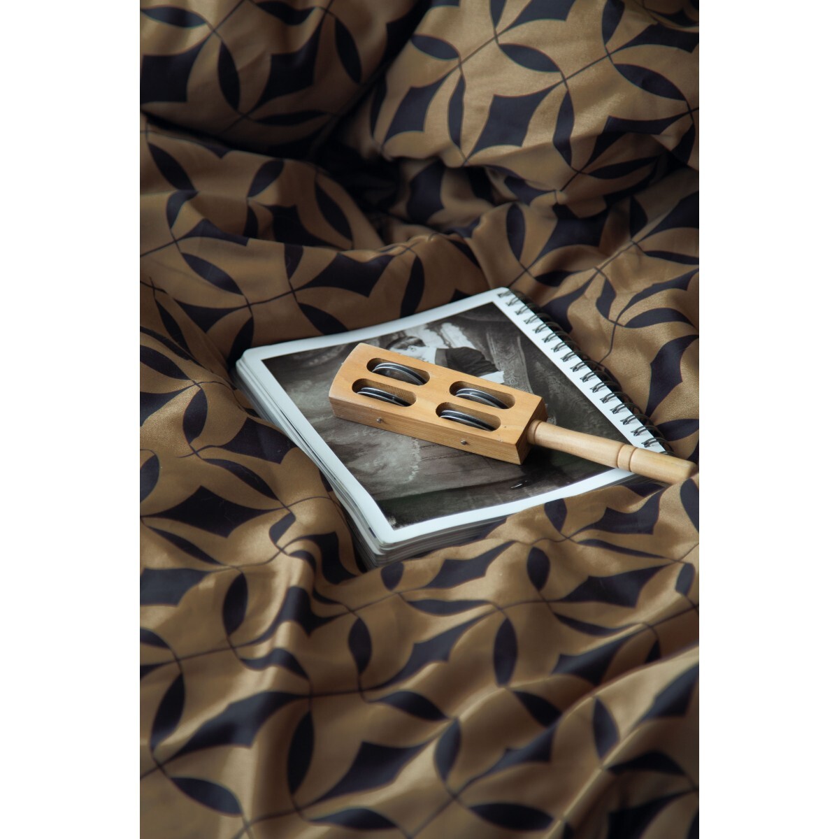 Parure housse de couette et taies oreiller 100% Satin de Coton imprimé