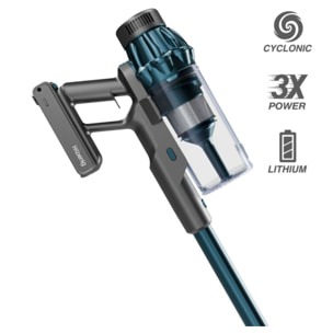 Aspirateur balai H.KOENIG UPX32U 2 en 1 avec brosse de lavage pour sols durs