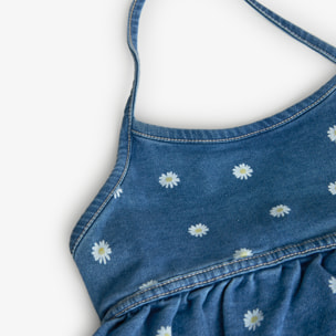 Vestido denim, punto de niÃ±a