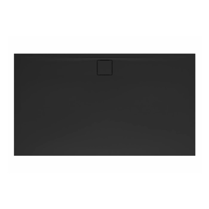 Vision 140x80cm receveur de douche rectangulaire ultra-plat 3cm, surface antidérapante, marbre coulé, noir (SATSVVI14080C)