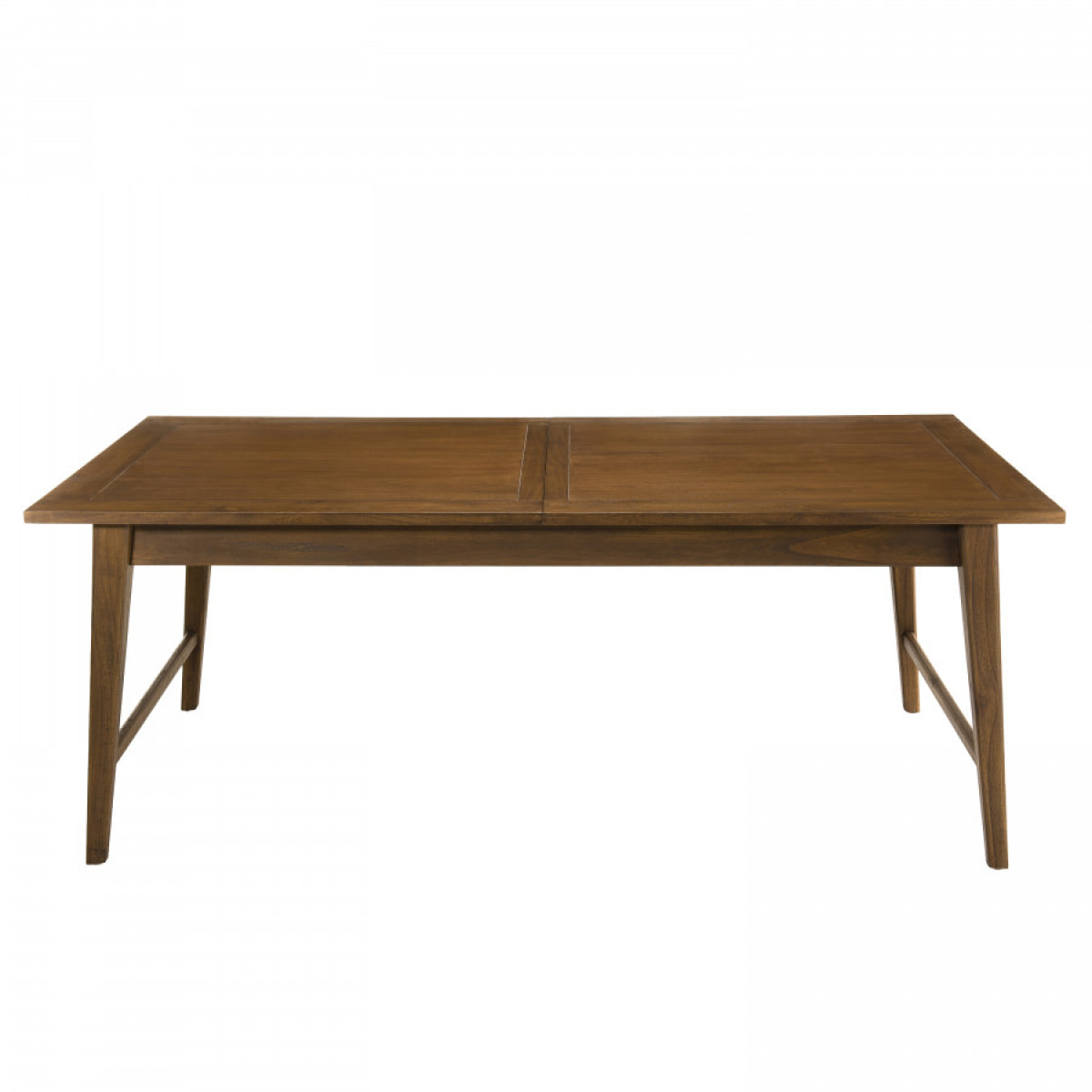 LAURE - Table à manger rectangulaire extensible marron 200/240cm bois Mindi