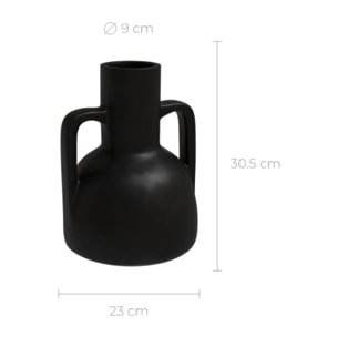 Vase noir en terre cuite H30,5cm - Rozenn