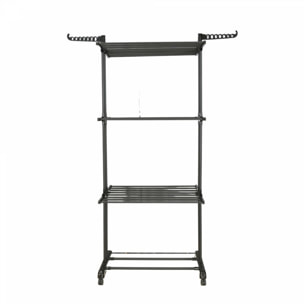 Séchoir multifonctions 20m d'étendage noir Herzberg HG8034-BB