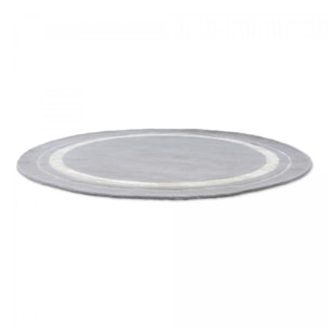 Tapis rond fait main en laine motif simple CHICDOUJ