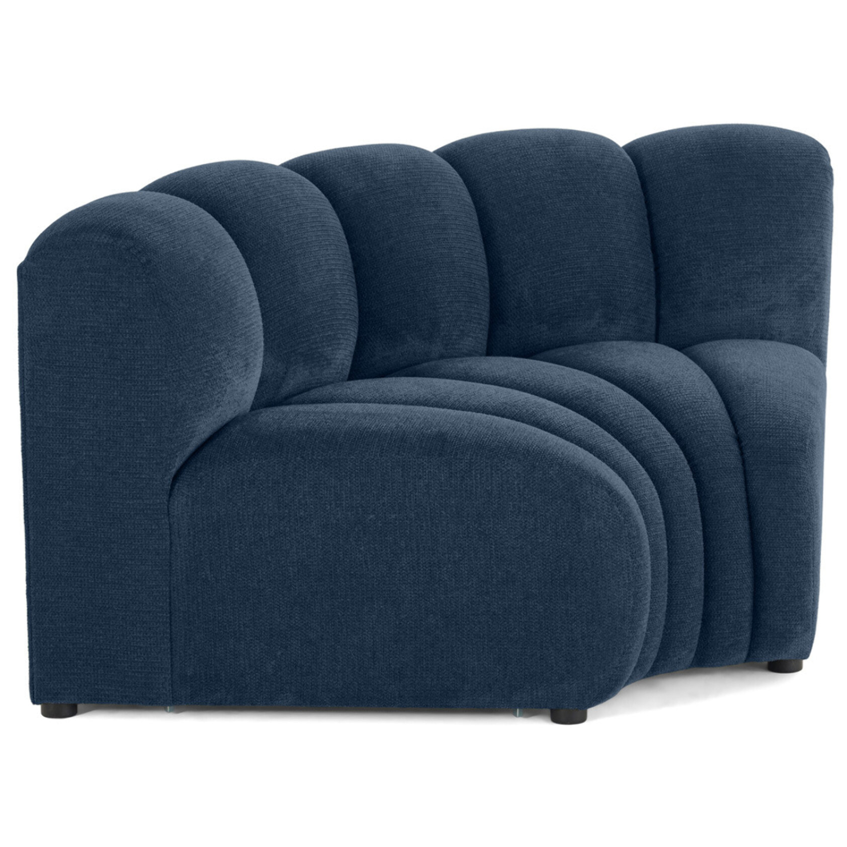 Debbie - module d'angle réversible en tissu texturé - Bleu