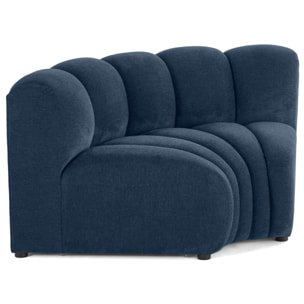 Debbie - module d'angle réversible en tissu texturé - Bleu