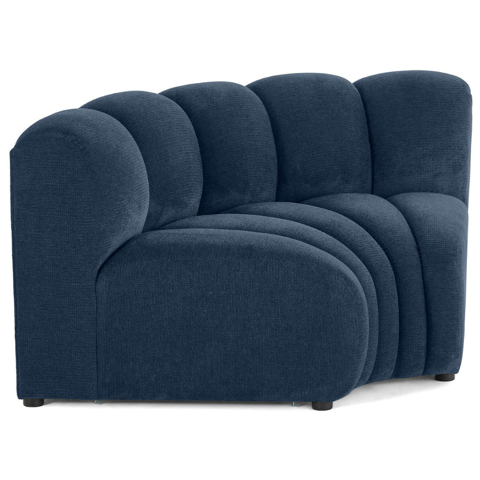 Debbie - module d'angle réversible en tissu texturé - Bleu