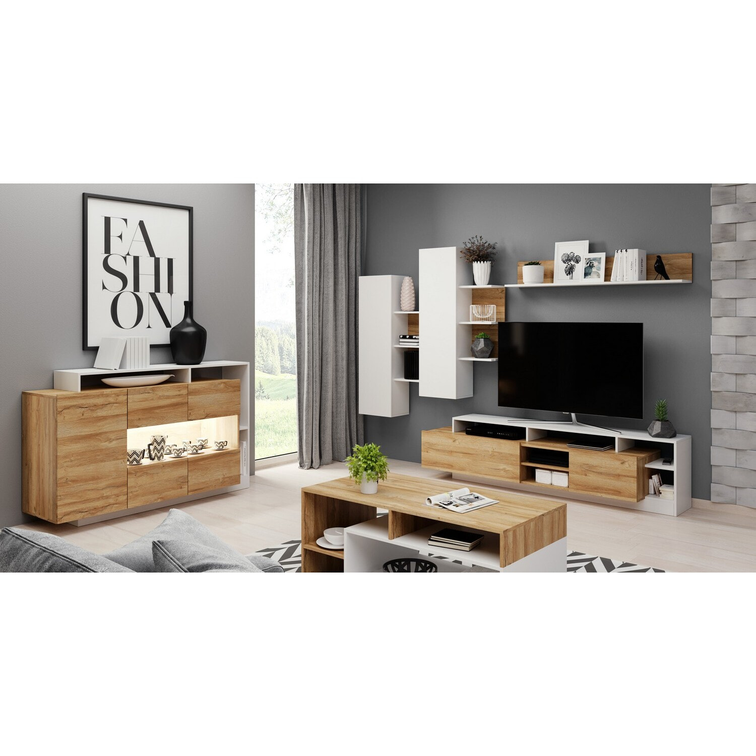 Oresteluchetta Parete soggiorno JOPLIN WHITE