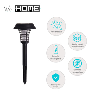 Well Home Luz Matamosquitos 2 en 1 con Energía Solar: Eficaz y Eco-Amigable