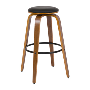 Tabouret de bar noir Arthus 78 cm (lot de 2)