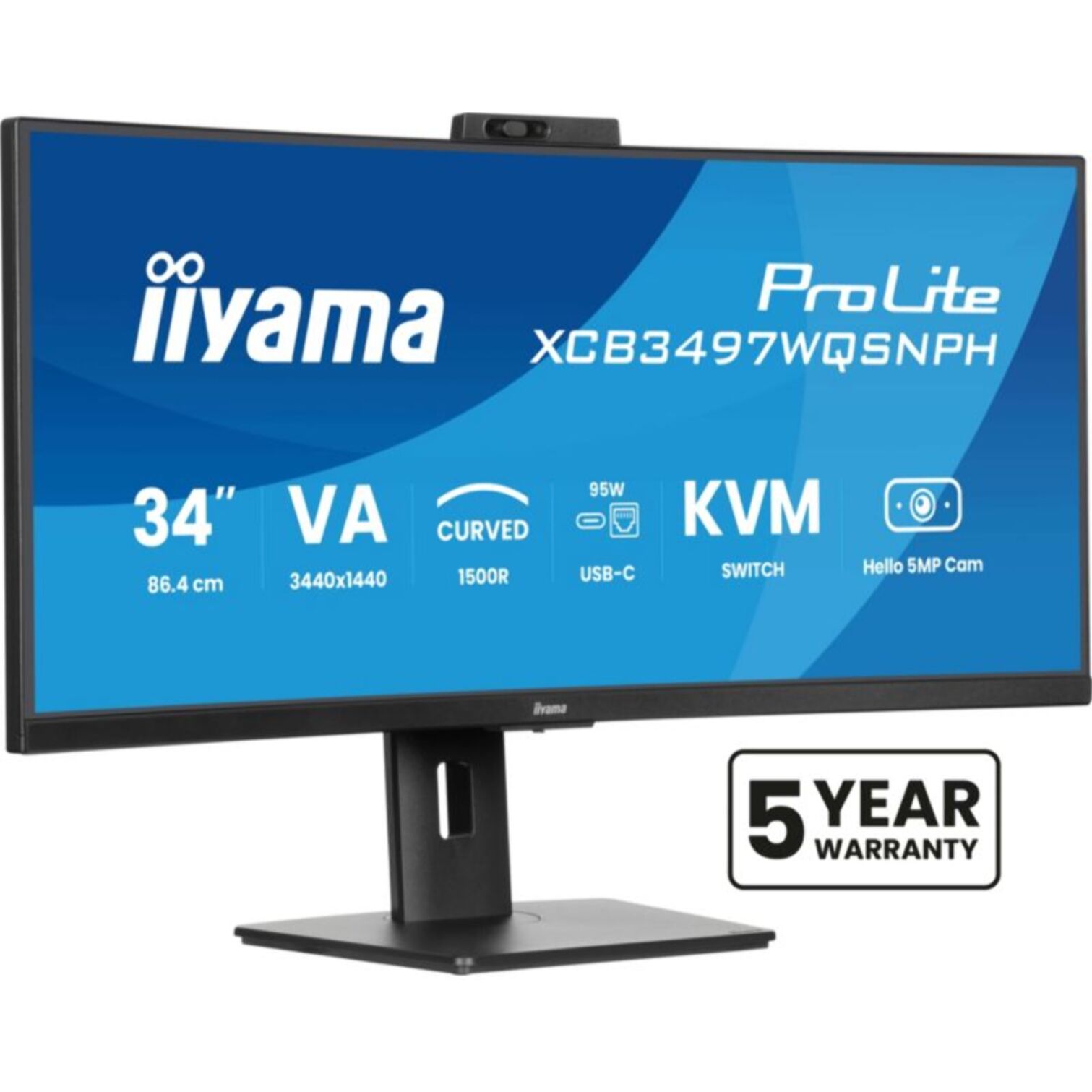 Ecran PC IIYAMA PROLITE XCB3497WQSNPH-B1 34'' VA