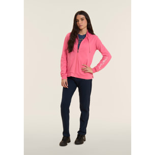 Tuta con zip e collo alto, logo con perline sulla manica