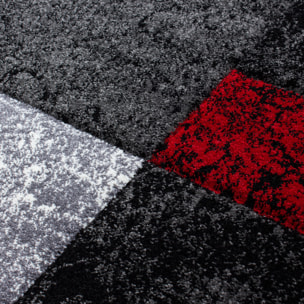 HAWAII - Tapis de salon à motif géométrique rouge