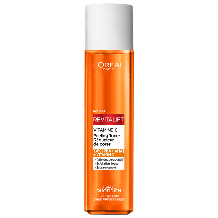 L'Oréal Paris Revitalift Peeling Toner Réducteur de pores Vitamine C - 180ml