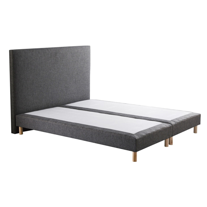 Sommier confort durable SYMBIOSE avec tête de lit lisse élégante