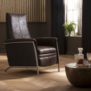 Fauteuil relax Lazy marron Kare Design