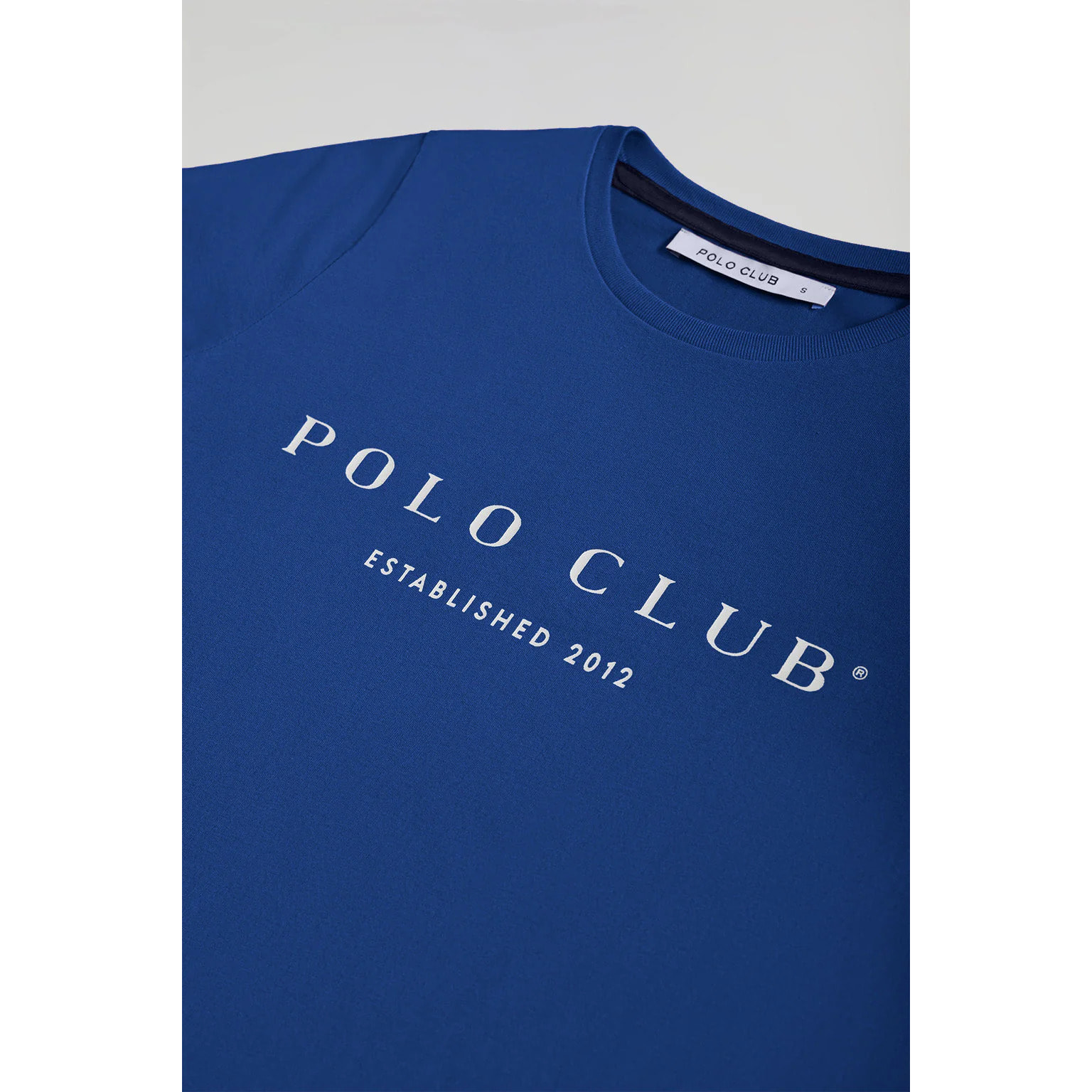 Camiseta azul royal con print icónico Polo Club