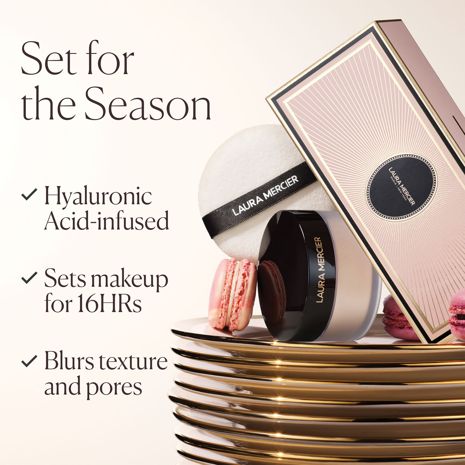 Indulgent Icons - Ultra-Blur - Coffret Poudre Libre Fixante Transparente et Houppette