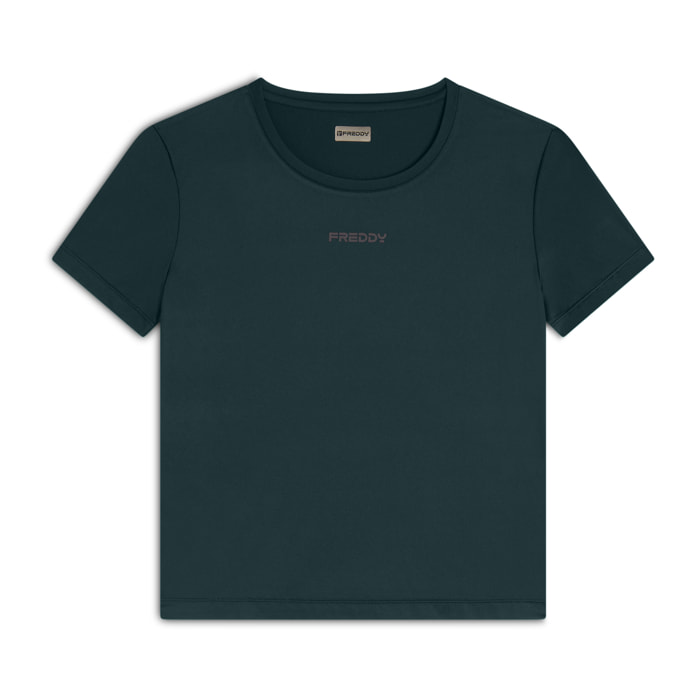 T-shirt comfort fit con maniche corte in tessuto tecnico