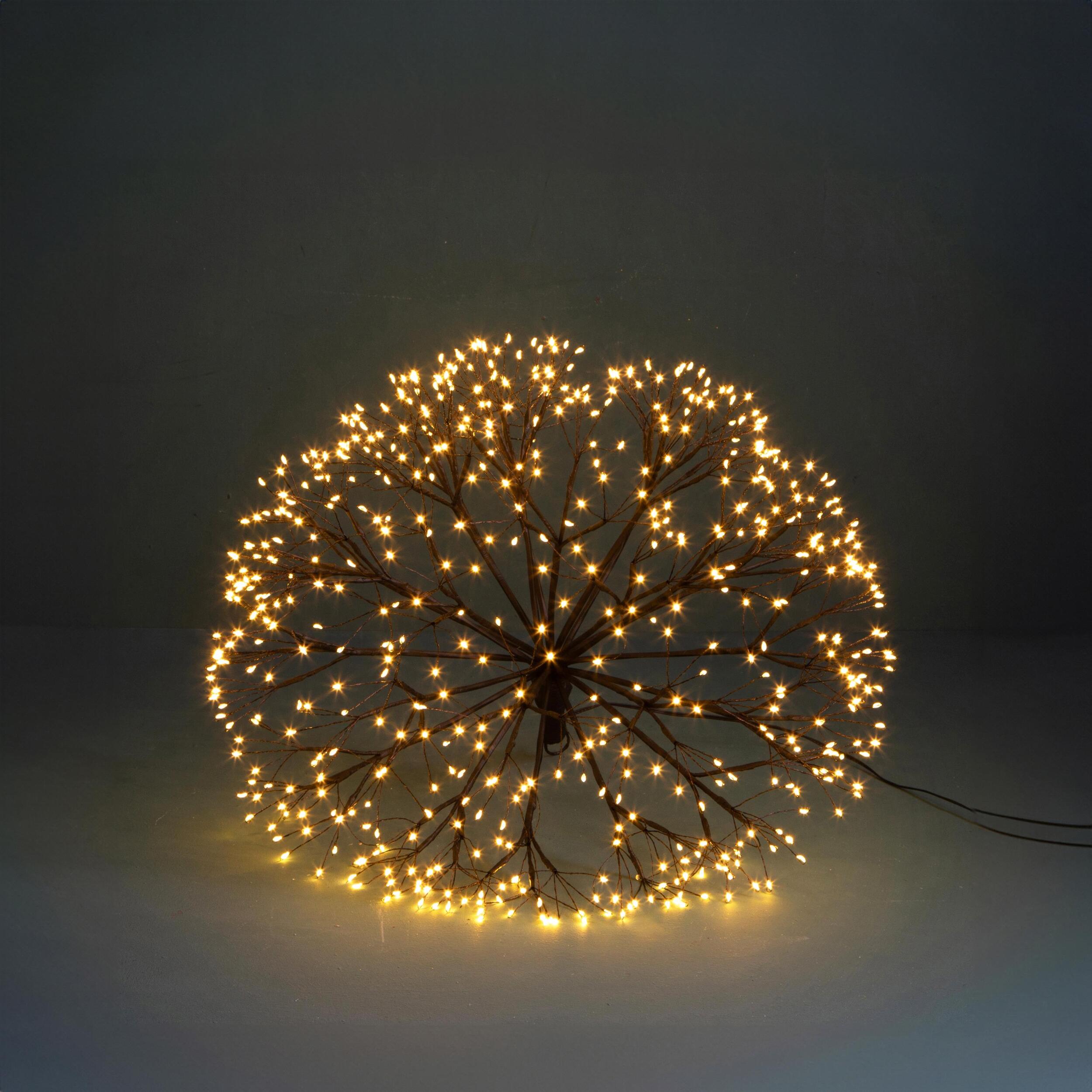 Fiore con 384 Led da esterno - Pezzi 1 - Colore Giallo - 7x31Hx7cm - Bianchi Dino