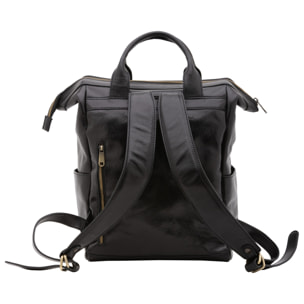 Borsa a tracolla uomo in vera pelle - Modello False - Made in Italy - 37.0 x 30.0 x 17.0 cm