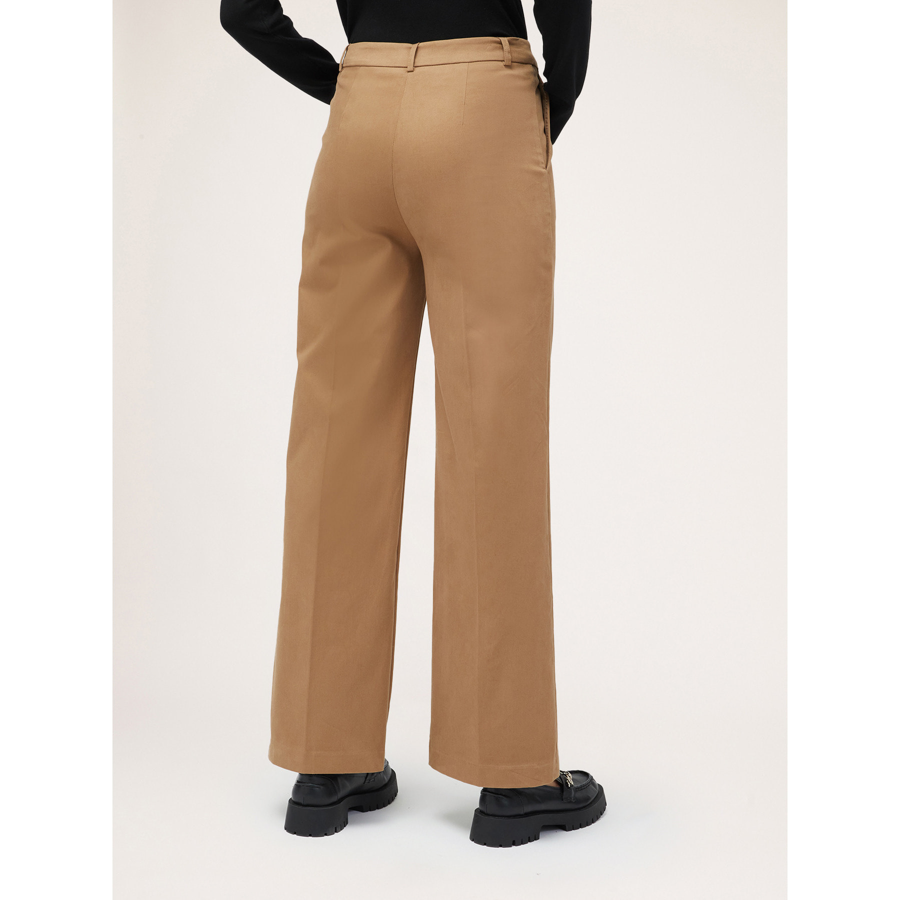 Motivi - Pantaloni palazzo in gabardina - Beige