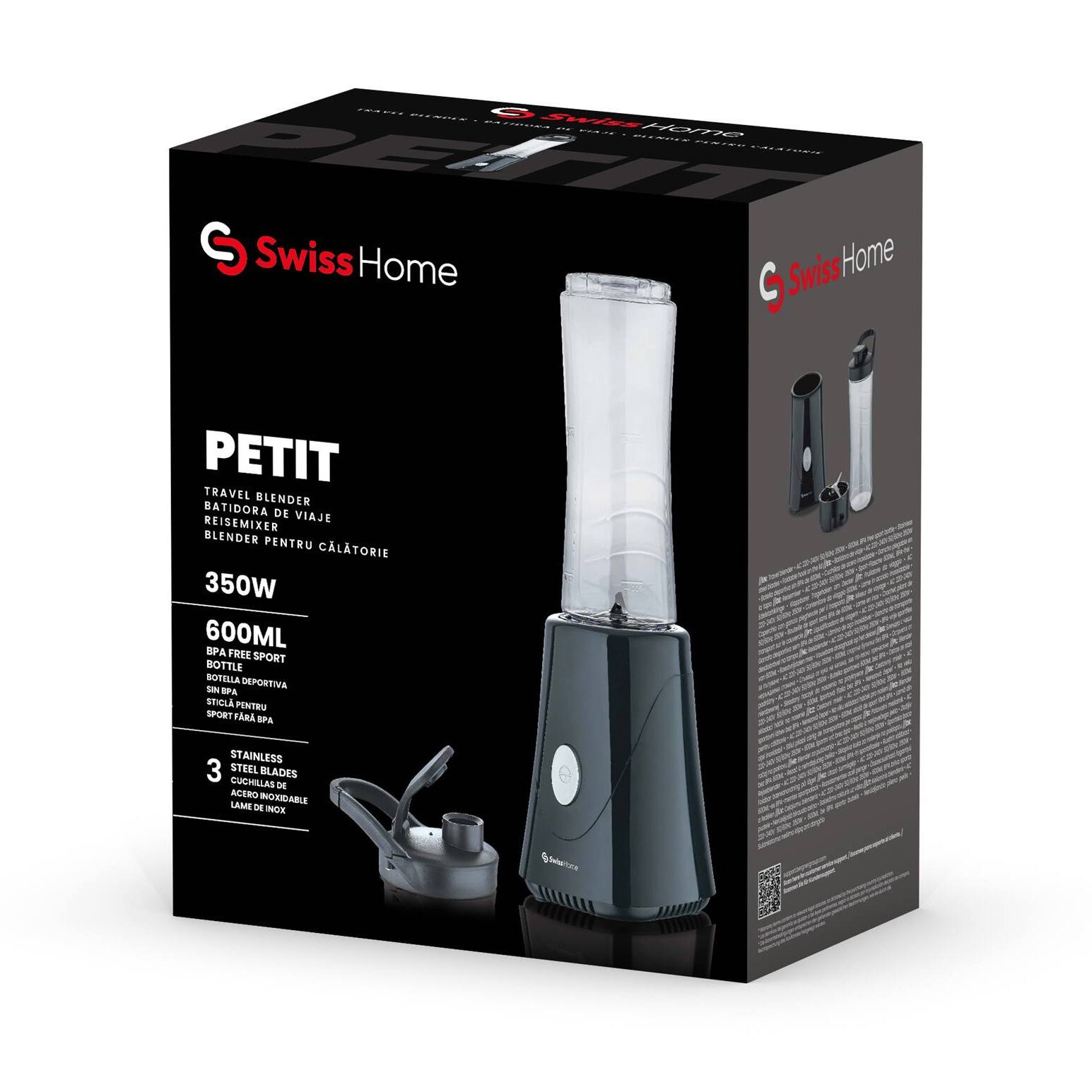 Swiss Home Petit Batidora de viaje 350W 600ml