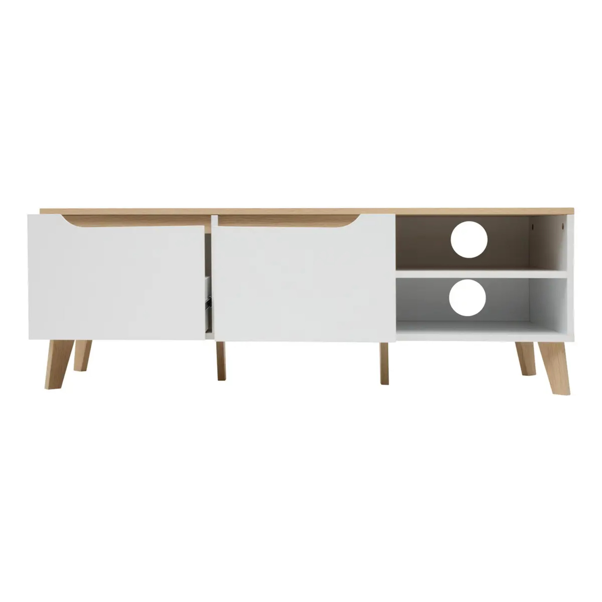 Meuble TV Luma rectangulaire 40x120cm blanc
