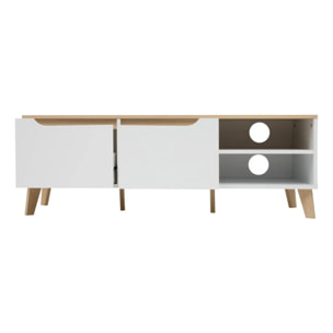 Meuble TV Luma rectangulaire 40x120cm blanc