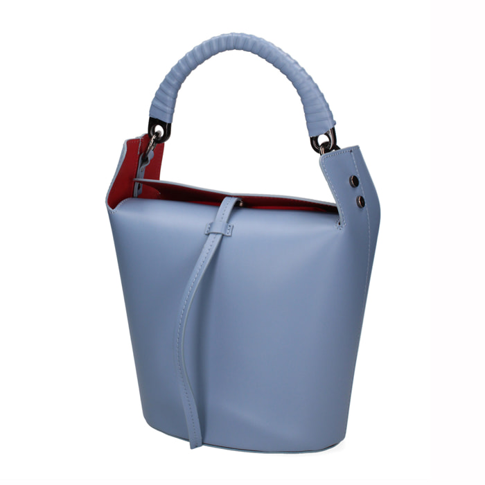 Borsa a secchiello da donna In Vera pelle Made in Italy 29x21x14 cm