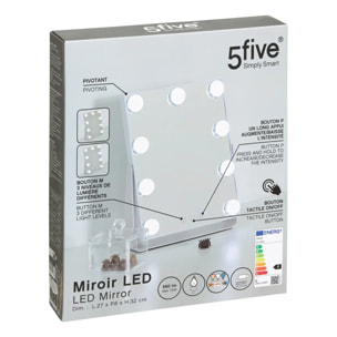 Miroir pivotant LED Holly L27cm
