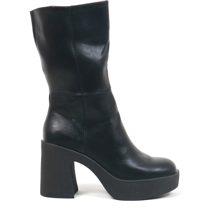 STIVALETTO LISCIO TACCO PARA NERO