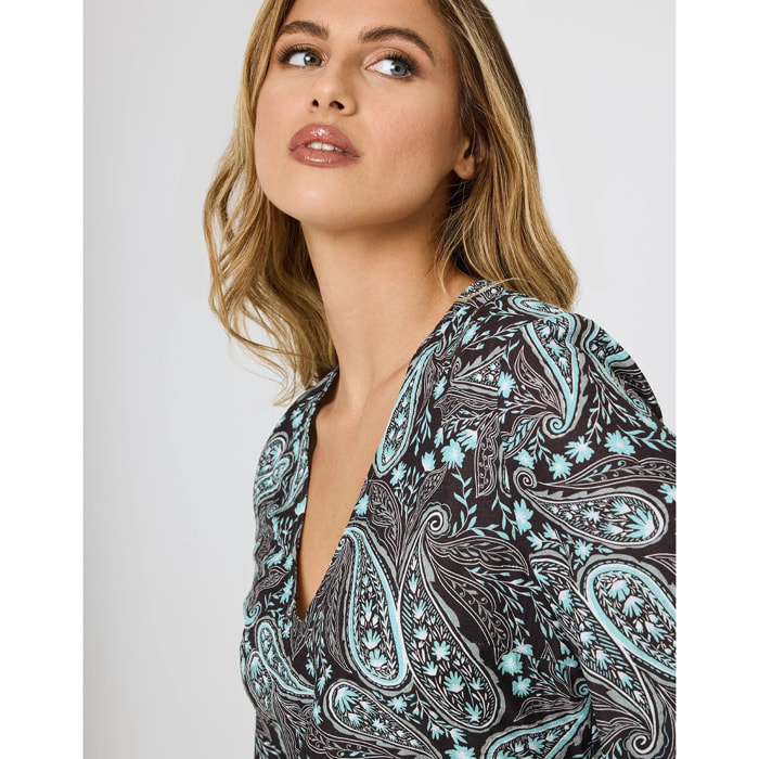 Vestido Midi Vaporoso Negro - Lunarda