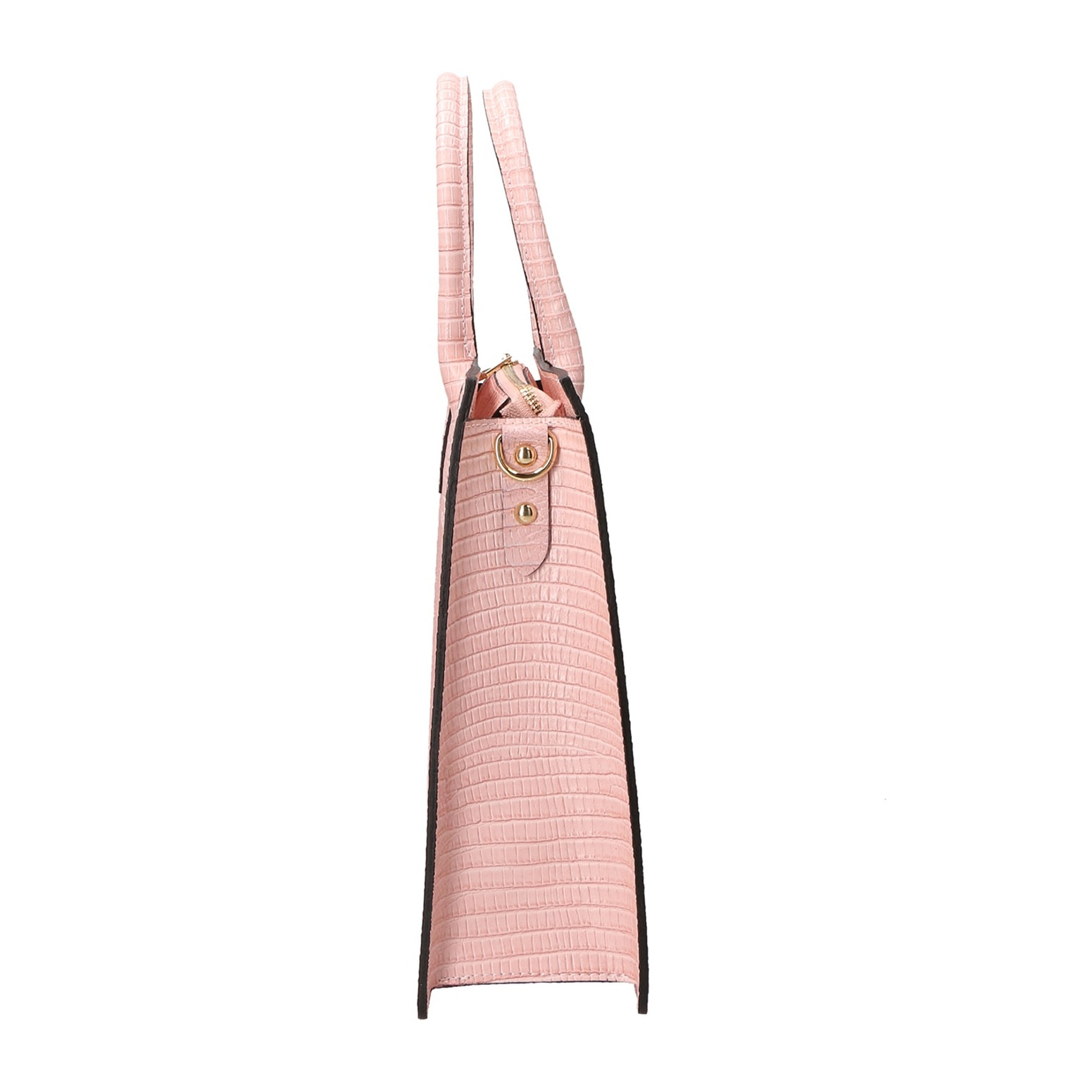 Borsa a mano da donna - Modello Giulia - Vera pelle effetto cocco - 30.0 x 28.0 x 10.0 cm