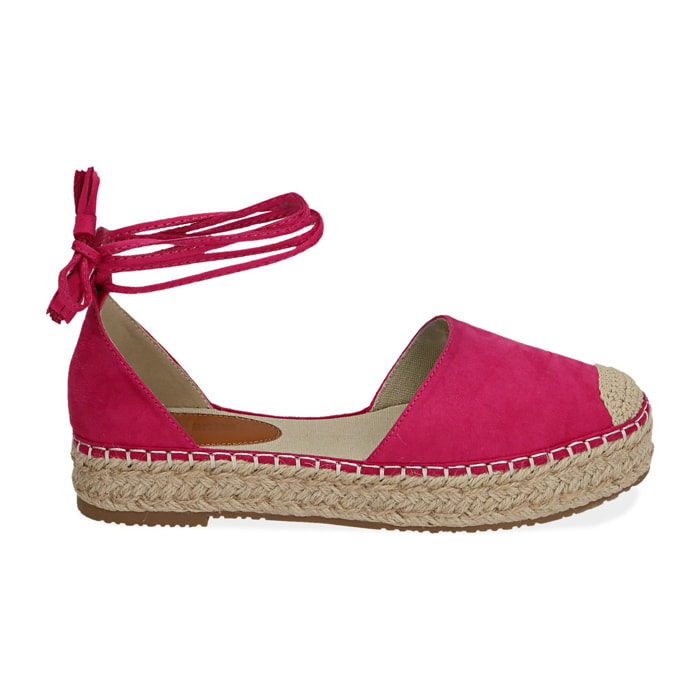 Espadrillas fucsia in microfibra