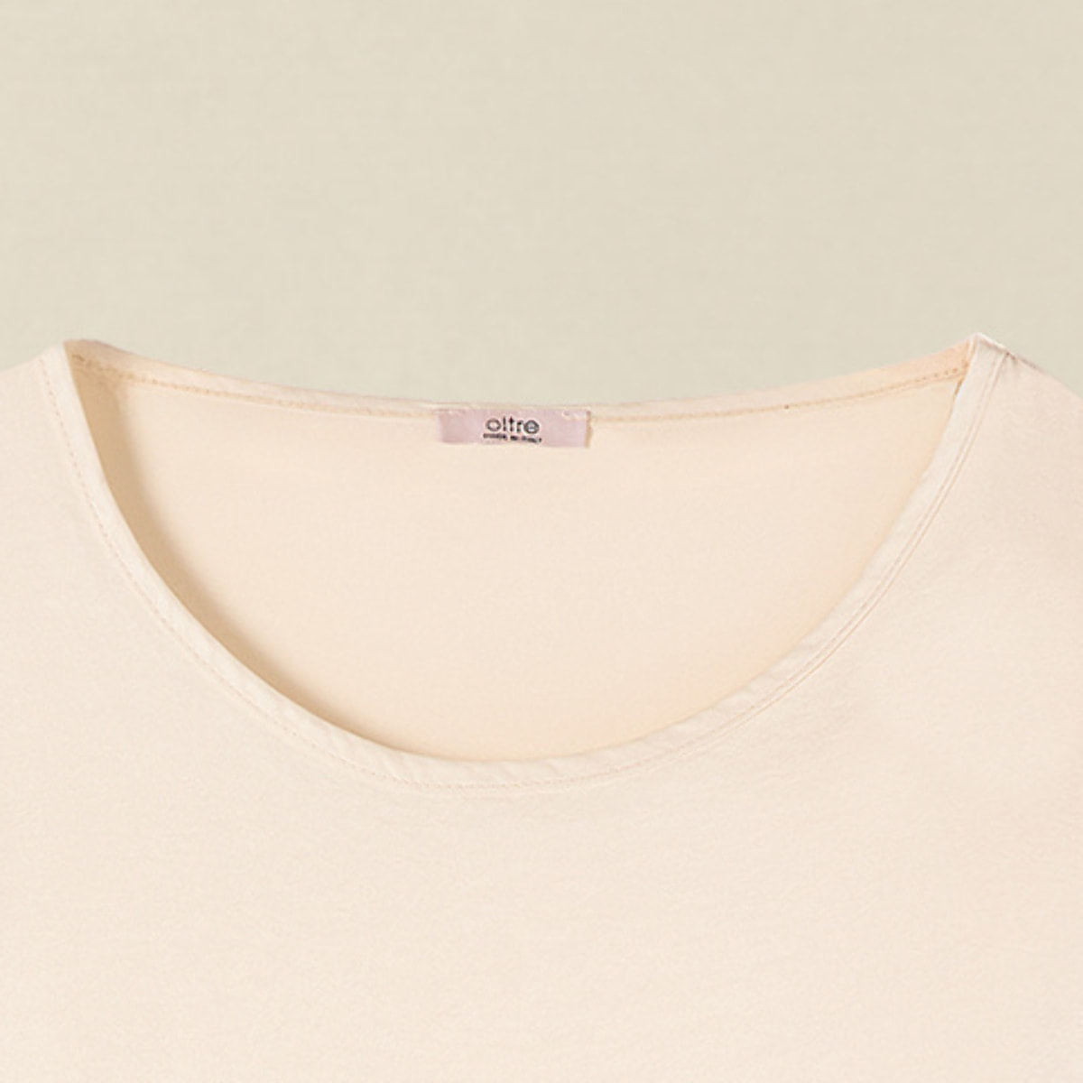 Oltre - Blusa de satén de viscosa - Blanco