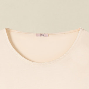Oltre - Blusa de satén de viscosa - Blanco