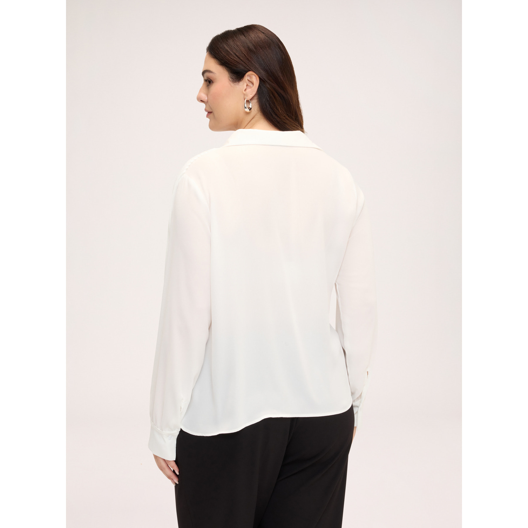 Fiorella Rubino - Camicia plissé in georgette - Bianco