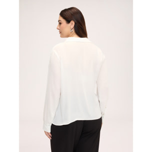 Fiorella Rubino - Camicia plissé in georgette - Bianco