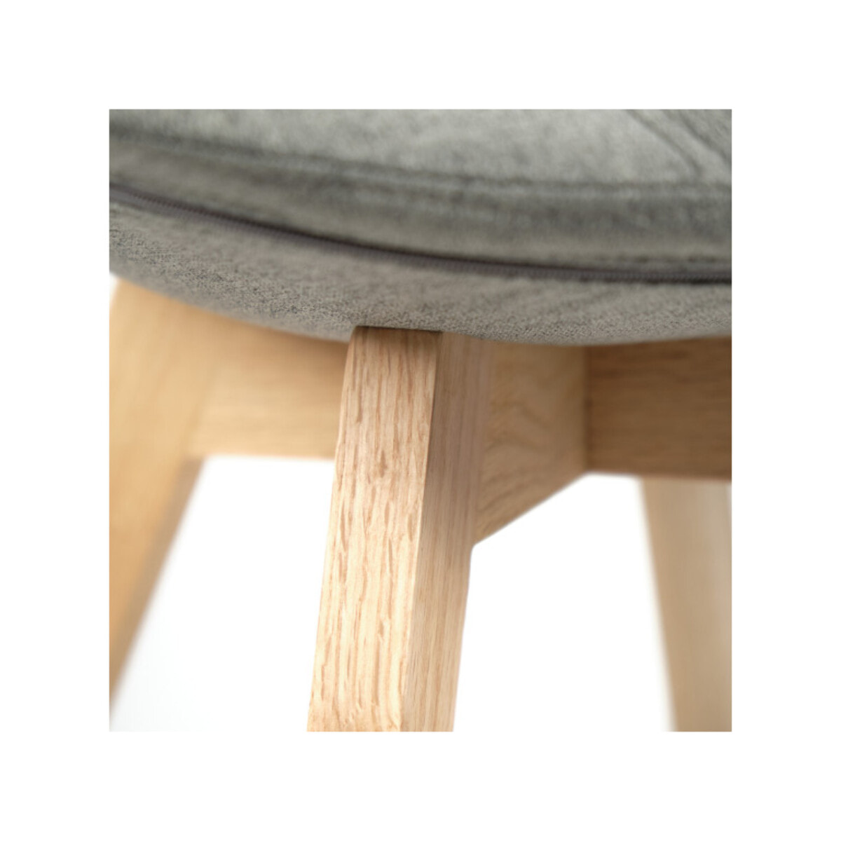 Chaise en tissu dossier avec piétement en bois massif - DEB