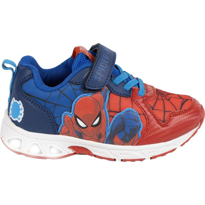 Deportiva Suela Tpr Con Luces Spiderman